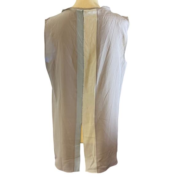 Elie Tahari 100% Silk Colorblock Sleeveless Blouse, Size Medium - Picture 5 of 9